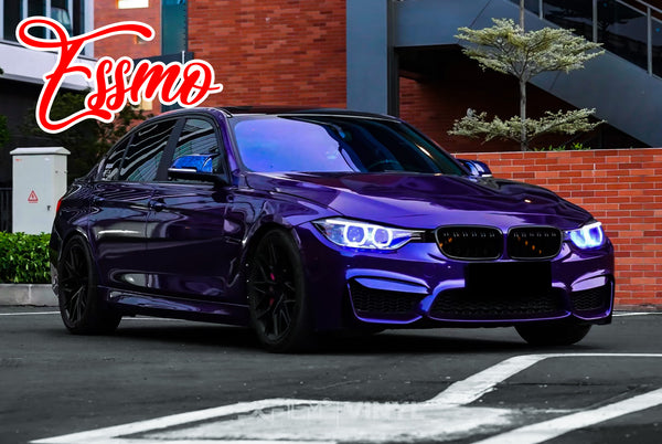 PET Super Gloss Metallic Royal Indigo Blue Vinyl Wrap