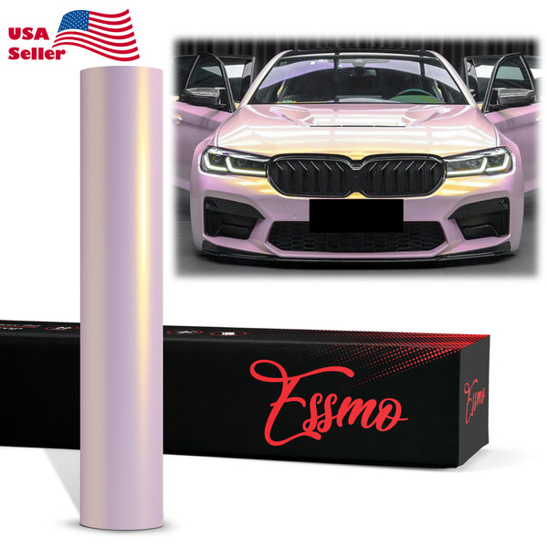 PET Space Candy Gloss Glaze Pink Gold Vinyl Wrap