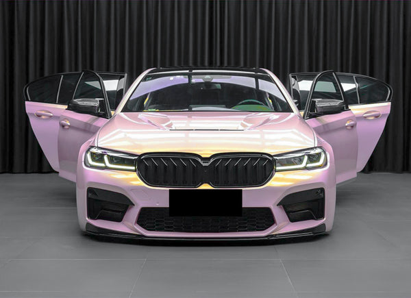 PET Space Candy Gloss Glaze Pink Gold Vinyl Wrap