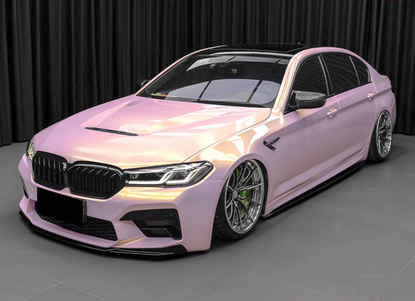 PET Space Candy Gloss Glaze Pink Gold Vinyl Wrap