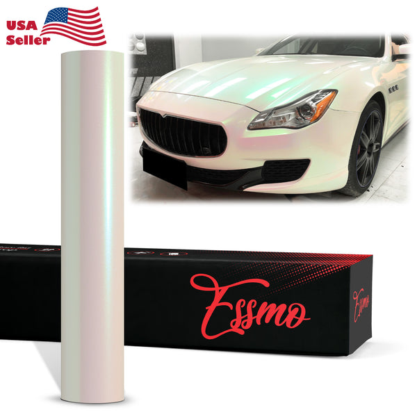 PET Galaxy Dust Gloss Aurora White Color Shift Vinyl Wrap