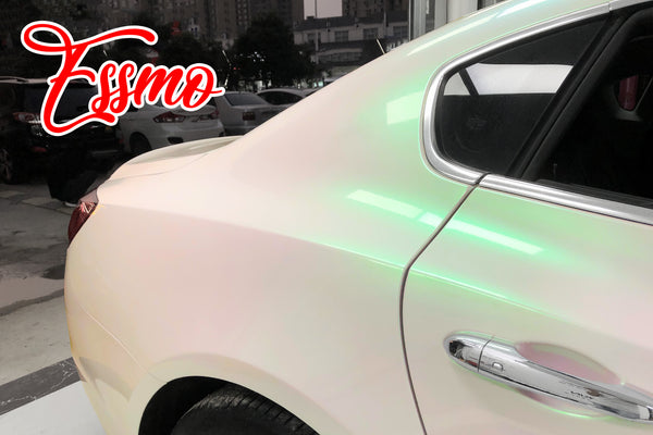 PET Galaxy Dust Gloss Aurora White Color Shift Vinyl Wrap