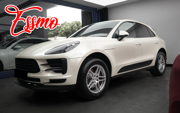 PET Super Gloss Metallic Shell White Vinyl Wrap