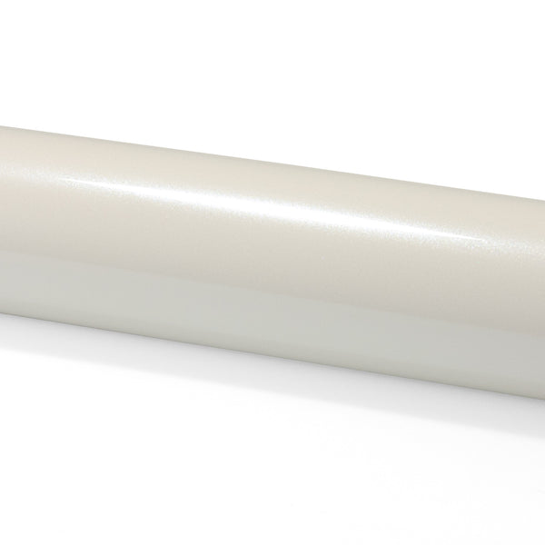 PET Super Gloss Metallic Shell White Vinyl Wrap
