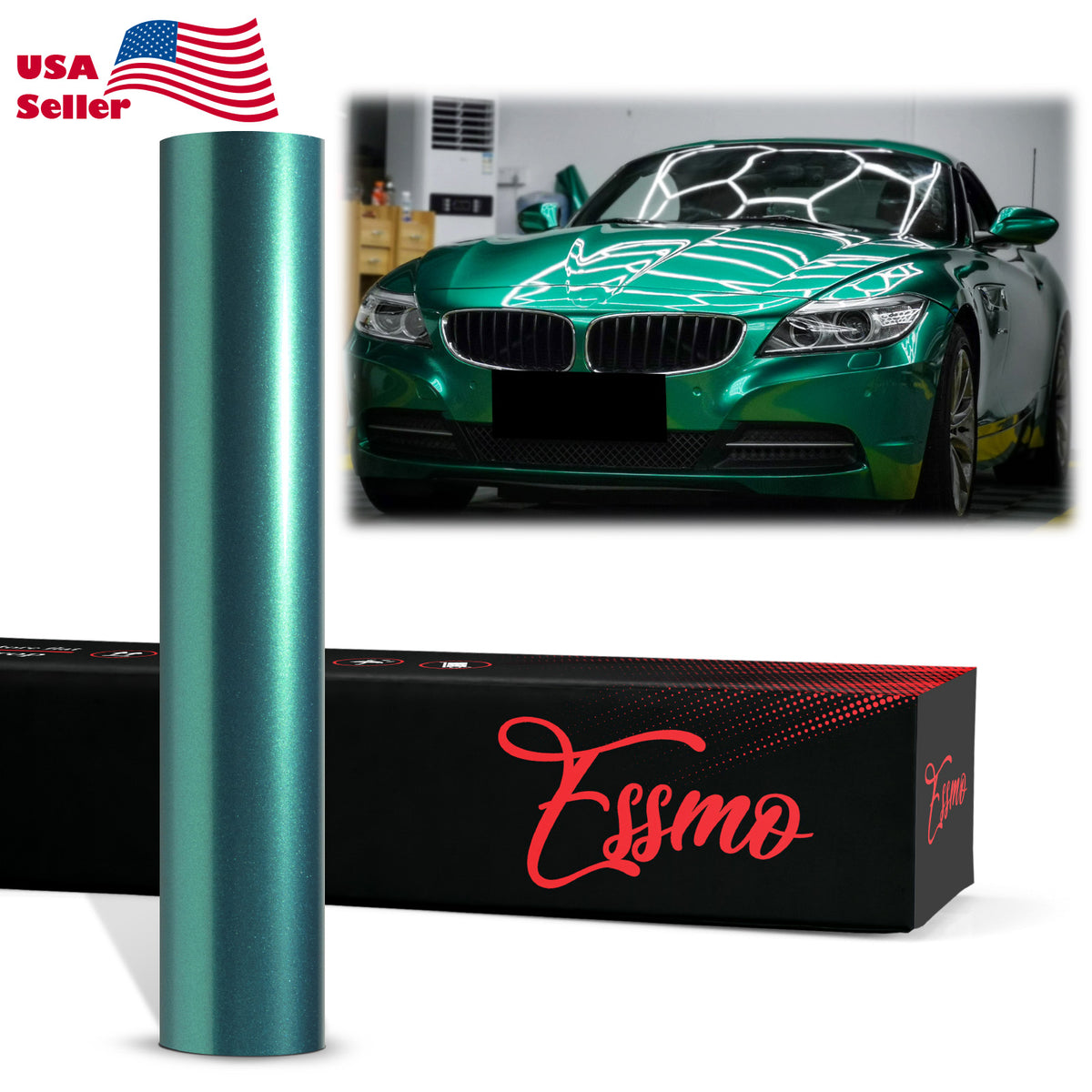 PET Super Gloss Metallic Emerald Green Vinyl Wrap – EzAuto Wrap