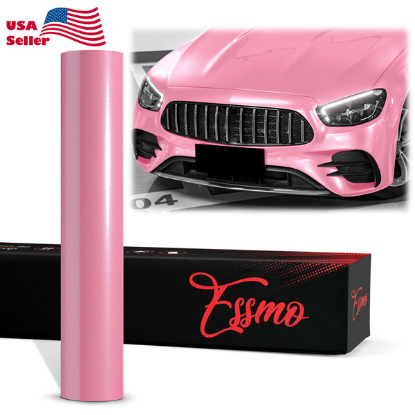 PET Super Gloss Metallic Petal Pink Vinyl Wrap