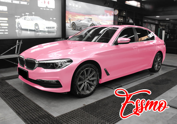 PET Super Gloss Metallic Petal Pink Vinyl Wrap