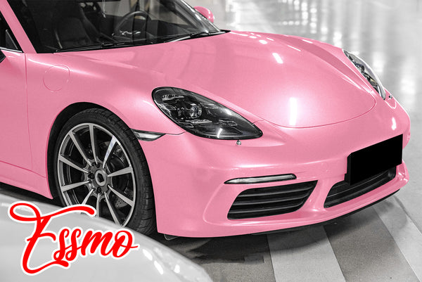 PET Super Gloss Metallic Petal Pink Vinyl Wrap