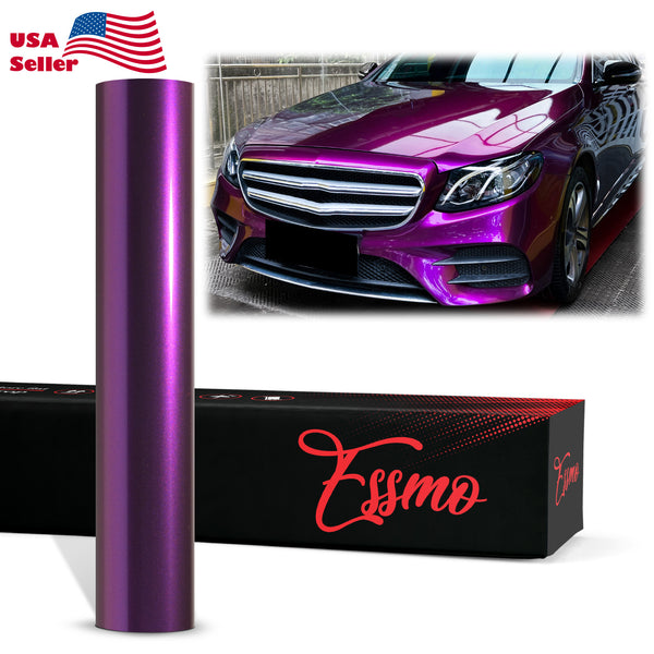 PET Super Gloss Metallic Magenta Purple Vinyl Wrap