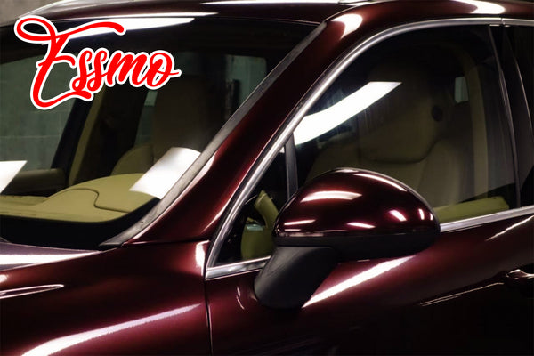 PET Super Gloss Metallic Rose Black Vinyl Wrap