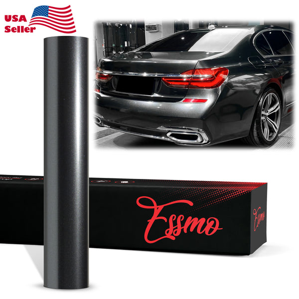 PET Super Gloss Metallic Charcoal Gray Vinyl Wrap