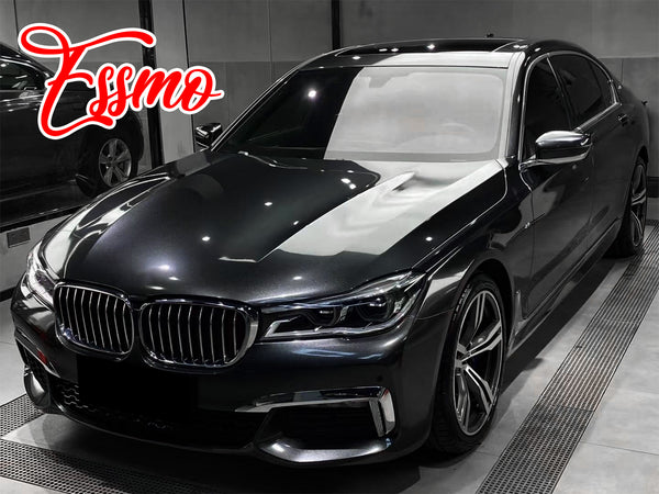 PET Super Gloss Metallic Charcoal Gray Vinyl Wrap