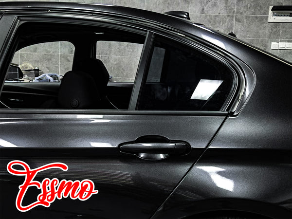 PET Super Gloss Metallic Charcoal Gray Vinyl Wrap