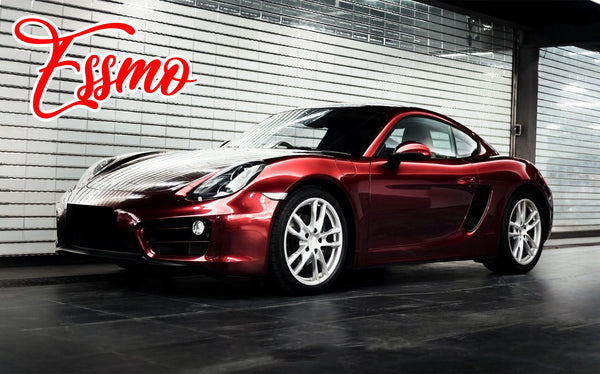 PET Super Gloss Metallic Vampire Red Vinyl Wrap