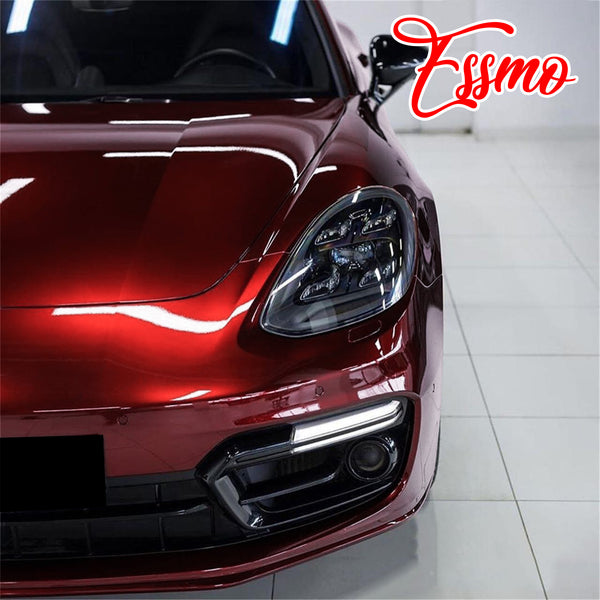 PET Super Gloss Metallic Cherry Red Vinyl Wrap