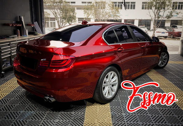 PET Super Gloss Metallic Cherry Red Vinyl Wrap