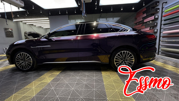 PET Super Gloss Metallic Midnight Magenta Vinyl Wrap