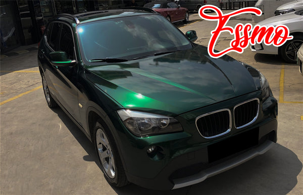 PET Super Gloss Metallic Agate Green Vinyl Wrap