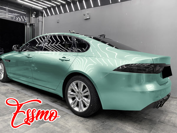 PET Super Gloss Metallic Verde Green Vinyl Wrap