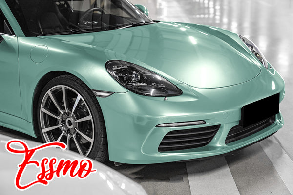 PET Super Gloss Metallic Verde Green Vinyl Wrap