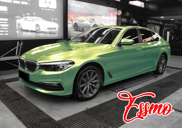 PET Galaxy Dust Gloss Emerald Green Color Shift Vinyl Wrap
