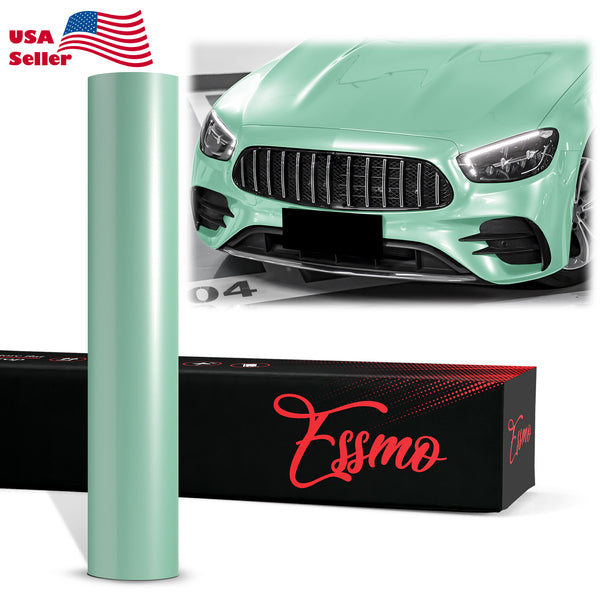 PET Super Gloss Pearlescent Emerald White Vinyl Wrap