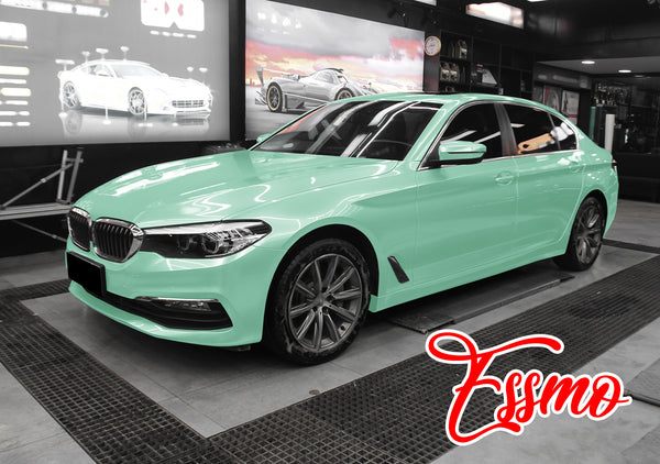 PET Super Gloss Pearlescent Emerald White Vinyl Wrap