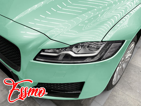 PET Super Gloss Pearlescent Emerald White Vinyl Wrap