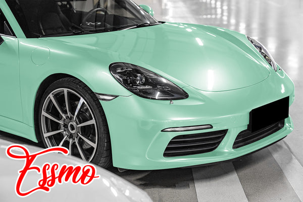 PET Super Gloss Pearlescent Emerald White Vinyl Wrap