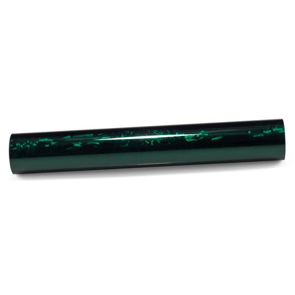 24K Chopped Forged Carbon Fiber Gloss Midnight Green Vinyl Wrap