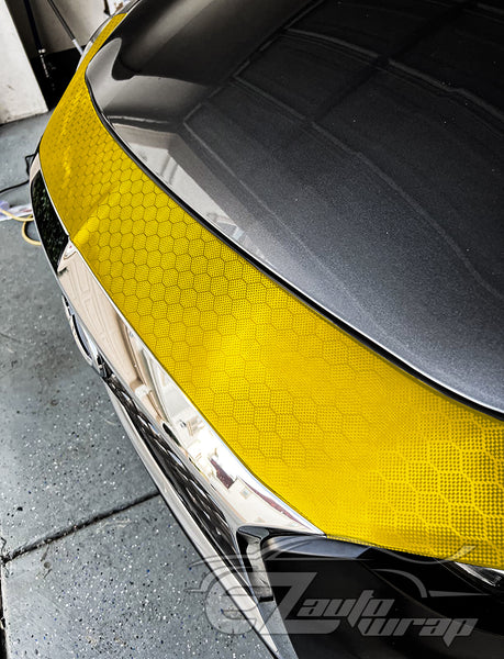 Honeycomb Carbon Fiber Satin Gold Hex Vinyl Wrap
