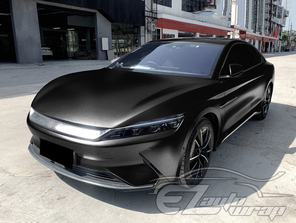 Heavy Metal Diamond Satin Midnight Black Vinyl Wrap