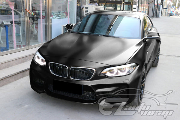 Heavy Metal Diamond Satin Midnight Black Vinyl Wrap