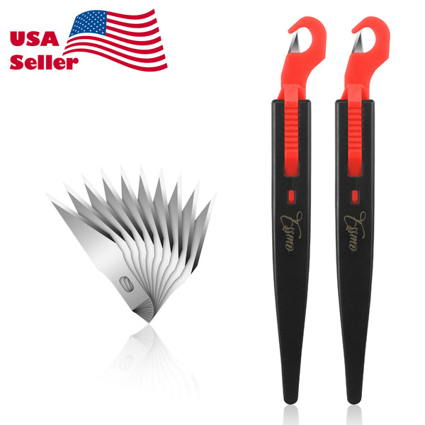 ESSMO Cutter Concealed Safety Hidden Blade Utility Knife for Cardboard, Film, Straps & Tape