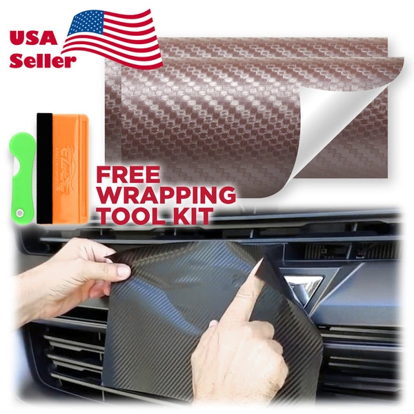 2pcs 5"x10" 3D Matte Carbon Fiber Textured Chevy Emblem Bowtie Overlay Sticker Decal Vinyl Wrap