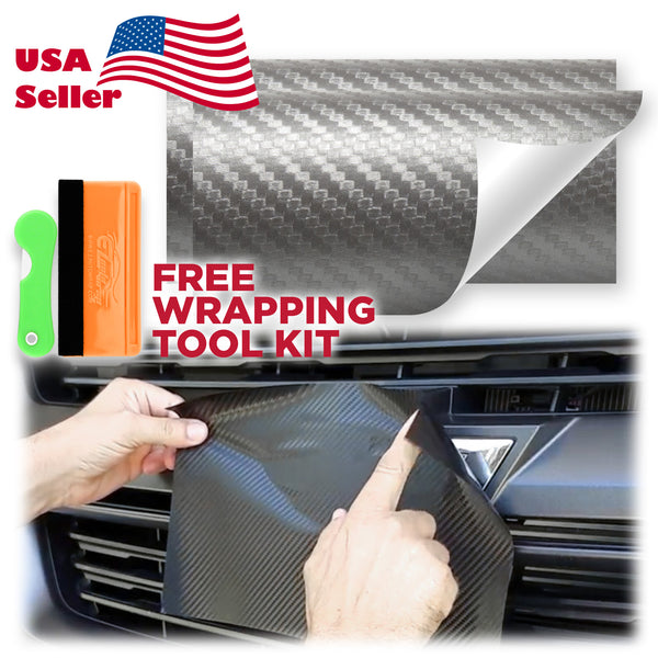 2pcs 5"x10" 3D Matte Carbon Fiber Textured Chevy Emblem Bowtie Overlay Sticker Decal Vinyl Wrap