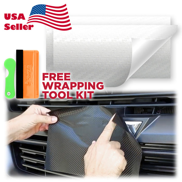 2pcs 5"x10" 3D Matte Carbon Fiber Textured Chevy Emblem Bowtie Overlay Sticker Decal Vinyl Wrap