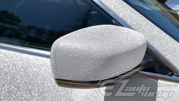 Ultra Diamond Glitter Matte Flat Silver Vinyl Wrap