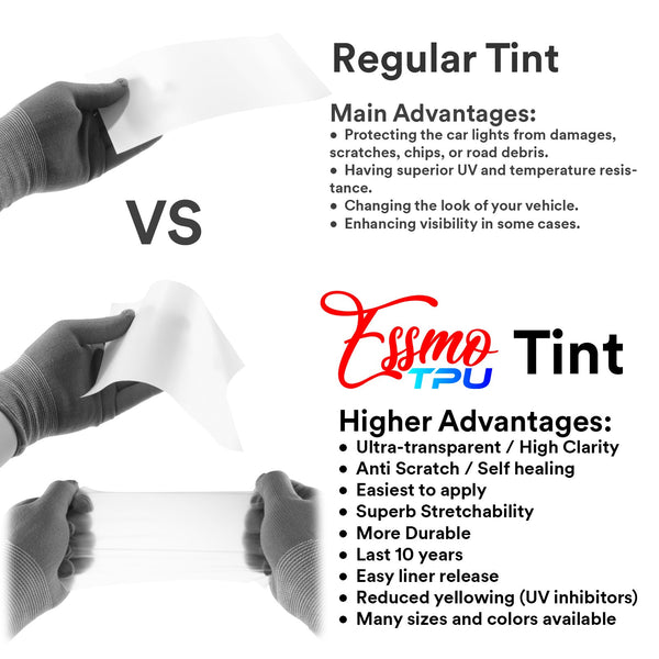Tint TPU Gloss Light Blue PPF Headlight Tint Film