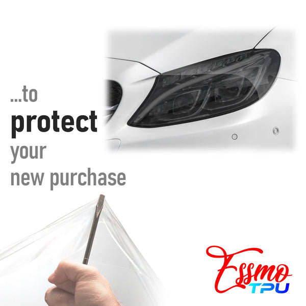 Tint TPU Gloss Light Blue PPF Headlight Tint Film