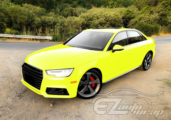 Fluorescent Yellow Gloss Vinyl Wrap