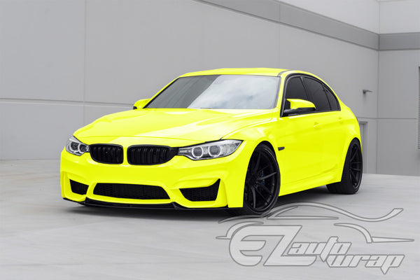 Fluorescent Yellow Gloss Vinyl Wrap