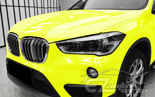 Fluorescent Yellow Gloss Vinyl Wrap