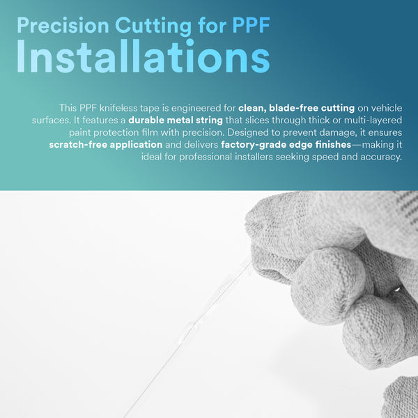 Knifeless Tape for Paint Protection Film – Precision Cutting Vinyl Wrap & PPF Application Tool – Easy & Safe Edging Tape