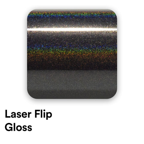 Laser Flip Gloss Rainbow Gray Metallic Psychedelic Rainbow Holographic Vinyl Wrap