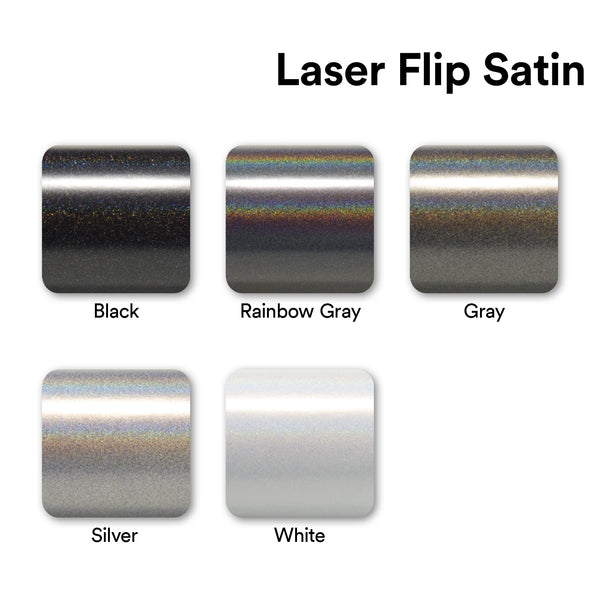 Laser Flip Satin Black Metallic Psychedelic Holographic Vinyl Wrap