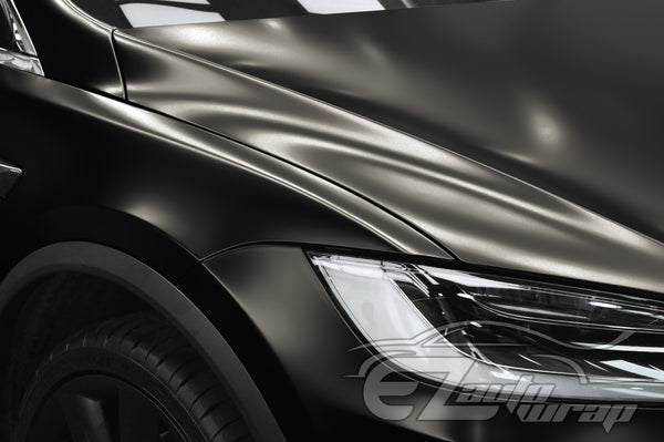 Matte Metallic Satin Pearl Black Vinyl Wrap