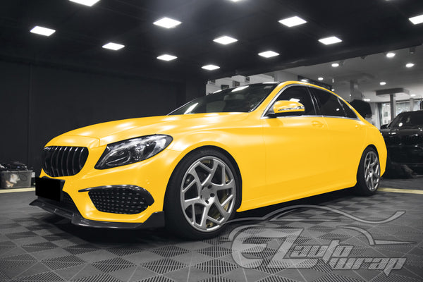 Matte Metallic Satin Pearl Yellow Vinyl Wrap