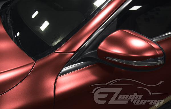 Matte Metallic Satin Pearl Burgundy Vinyl Wrap