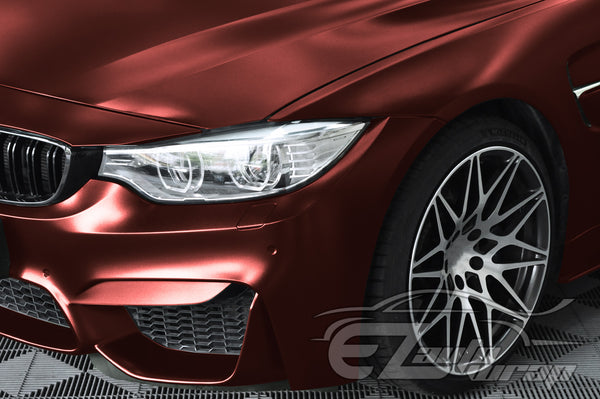 Matte Metallic Satin Pearl Burgundy Vinyl Wrap